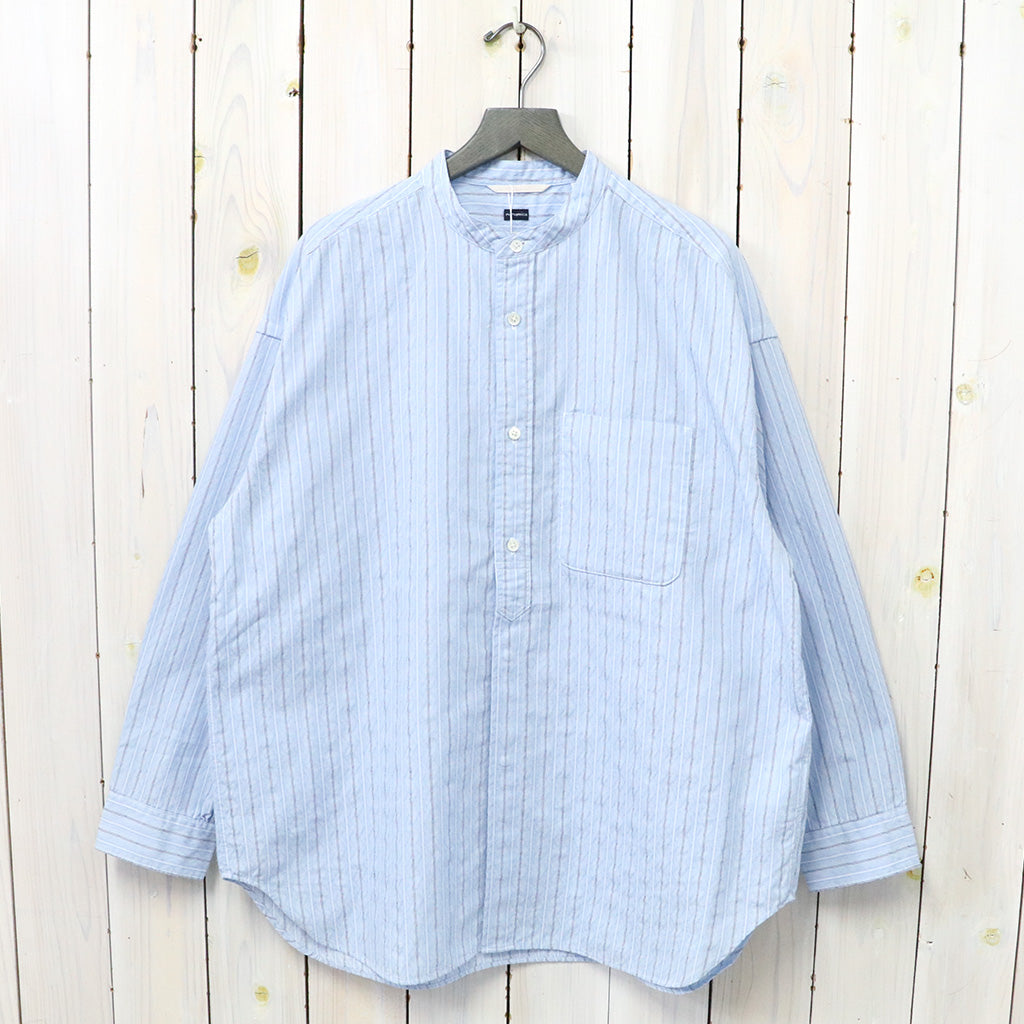 nanamica『Band Collar Dobby Stripe Shirt』(Sax)