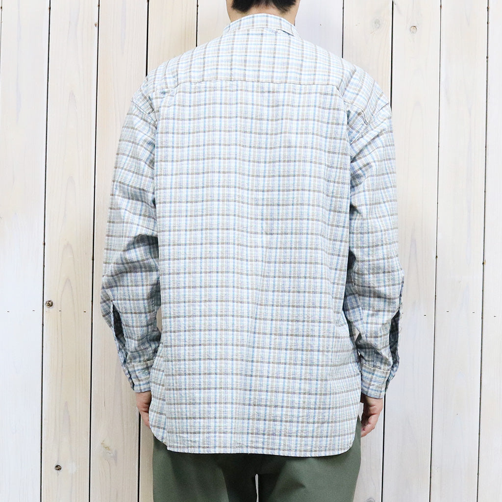 nanamica『Cotton Silk Euro Check Shirt』(Sax)