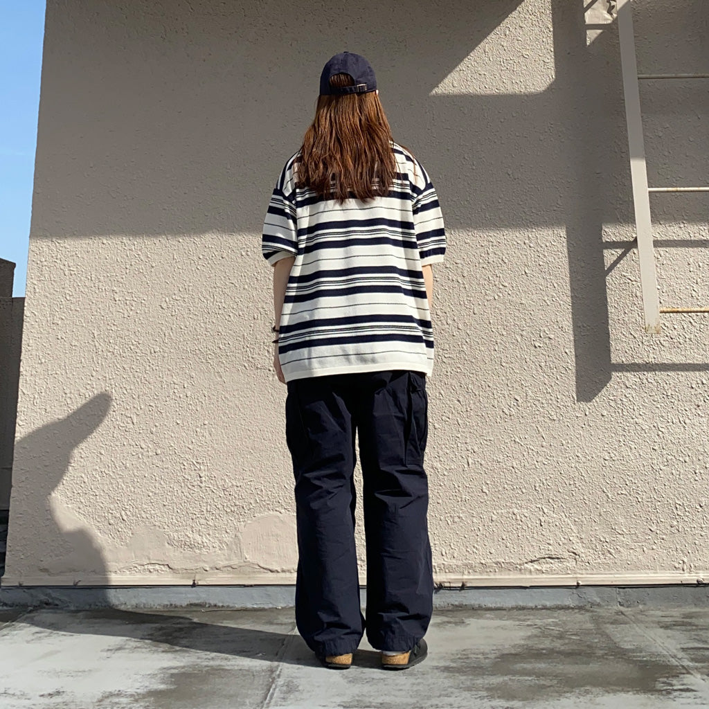 nanamica『Stripe Polo Sweater』(Ecru)