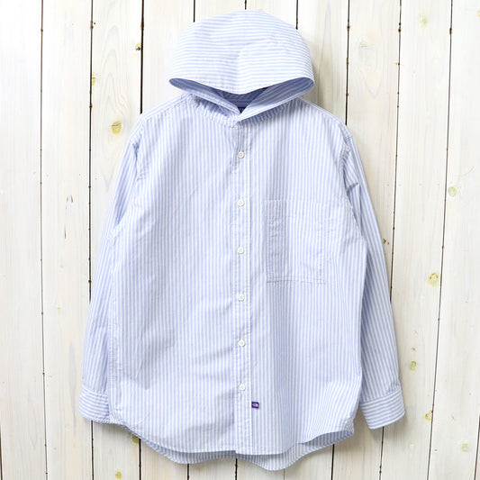 THE NORTH FACE PURPLE LABEL : Mountain Striped Hooded Shirt (Sax)