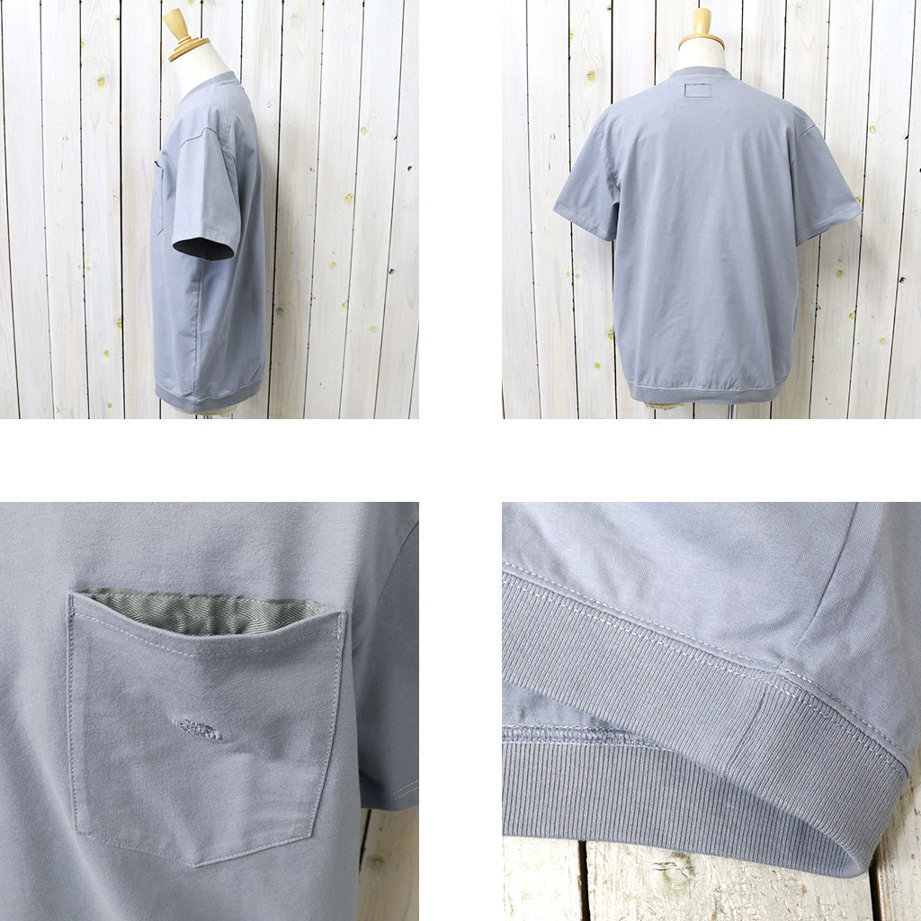 THE NORTH FACE PURPLE LABEL : High Bulky Pocket Tee (Light Gray)