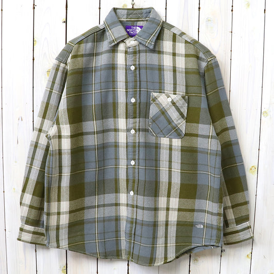 THE NORTH FACE PURPLE LABEL : Flannel Plaid Field Shirt (Khaki)