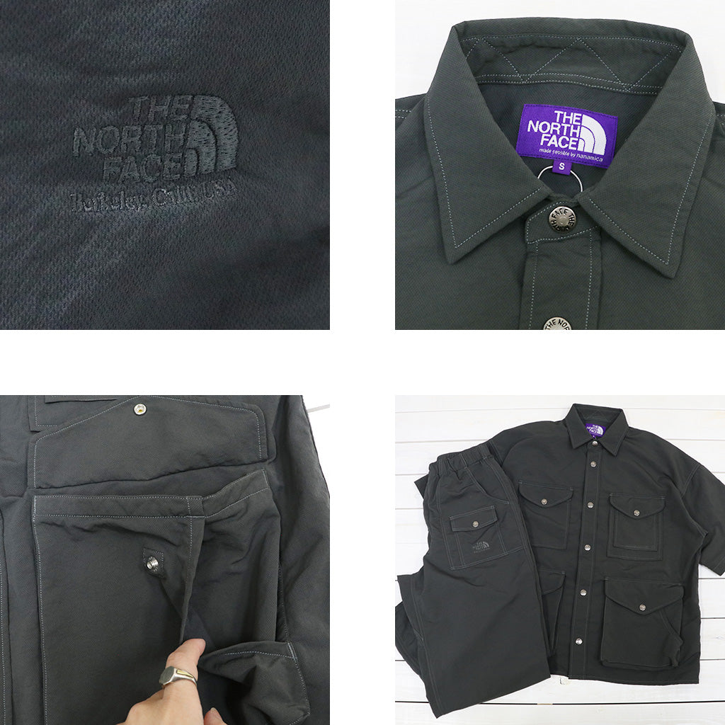 【SALE40%OFF】THE NORTH FACE PURPLE LABEL : Garment Dyed ALPHADRY Field S/S Shirts (Asphalt Gray)