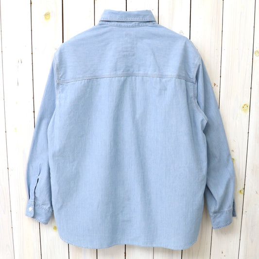 nanamica : Regular Collar Chambray Shirt (Light Indigo)