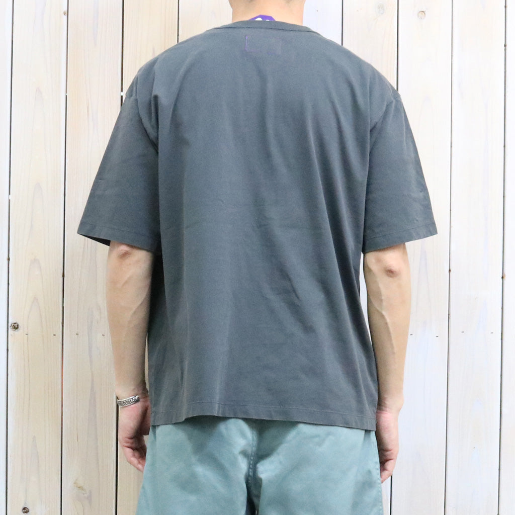 THE NORTH FACE PURPLE LABEL : Garment Dyed Lettered Field Tee (Charcoal)