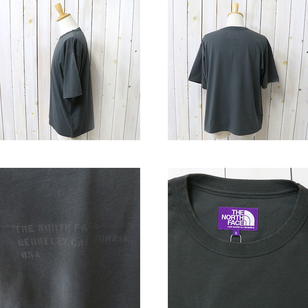 THE NORTH FACE PURPLE LABEL : Garment Dyed Lettered Field Tee (Charcoal)