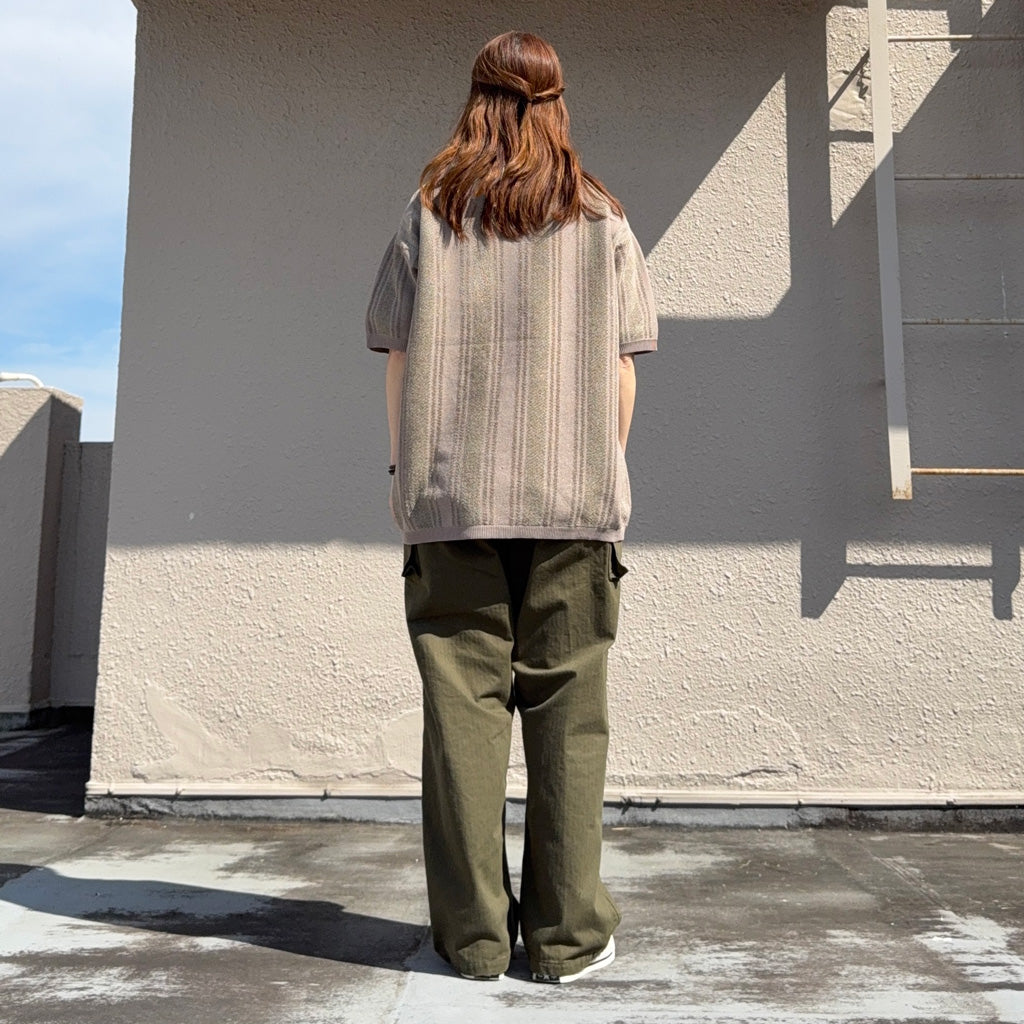 nanamica : Knit Polo Sweater (Beige)