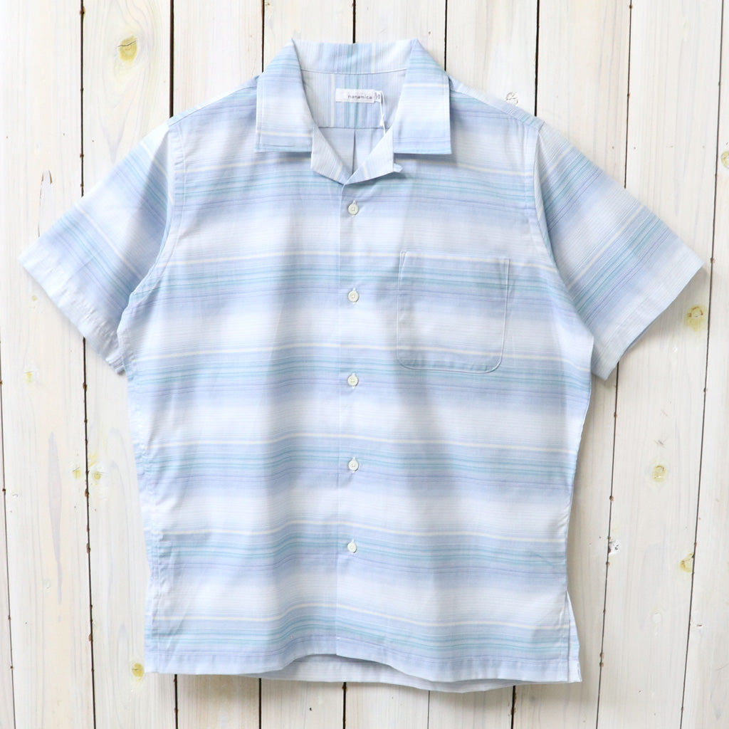 SALE30%OFF】nanamica : Open Collar Pique S/S Shirt (Blue) – Reggieshop
