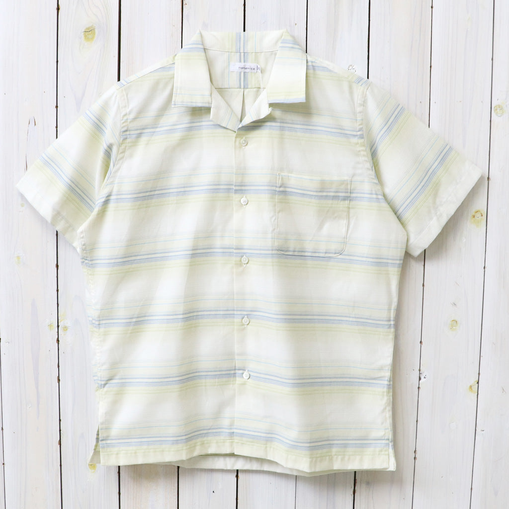 nanamica : Open Collar Pique S/S Shirt (Yellow) – Reggieshop