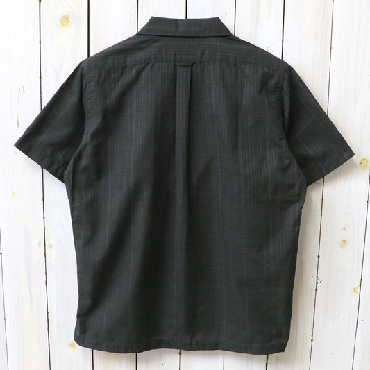 nanamica : Open Collar Panama S/S Shirt (Charcoal)