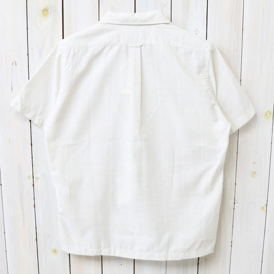 nanamica : Open Collar Panama S/S Shirt (Off White)