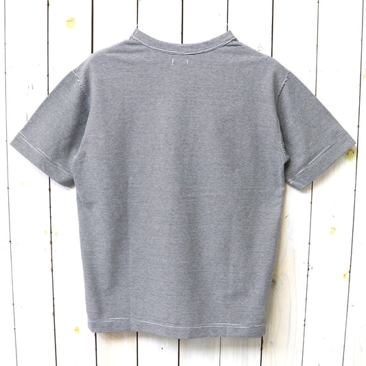 nanamica : Micro Stripe Pocket Tee (Navy/White)