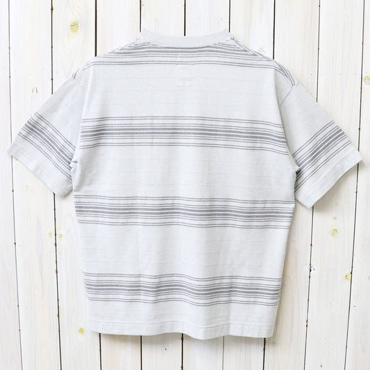 nanamica : Stripe Tee (Light Gray)