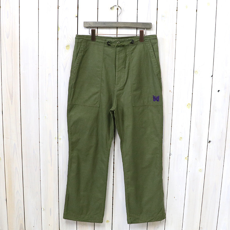 Needles String Fatigue Pant in Olive Back Sateen