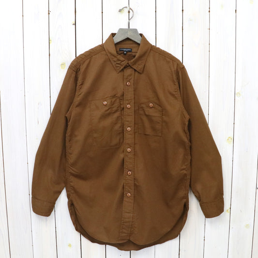 ENGINEERED GARMENTS : Work Shirt-Cotton Micro Sanded Twill (Brown)