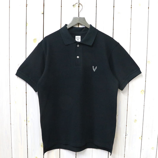 SOUTH2 WEST8『S/S Polo Shirt-Cotton Pique』(Black)