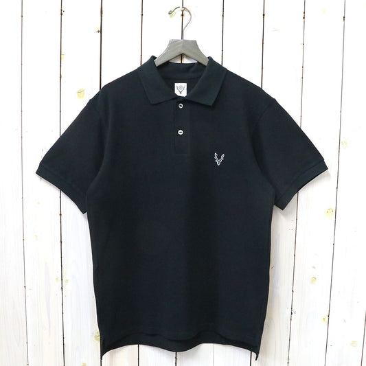 SOUTH2 WEST8 : S/S Polo Shirt-Cotton Pique (Black)