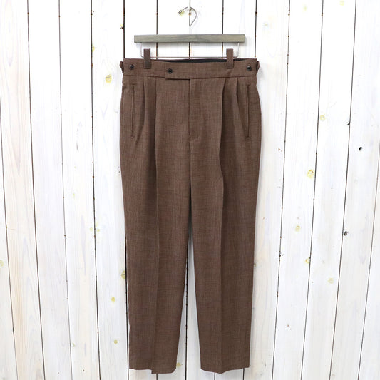 Needles『Tucked Side Tab Trouser-Poly Chambray』(Brown)