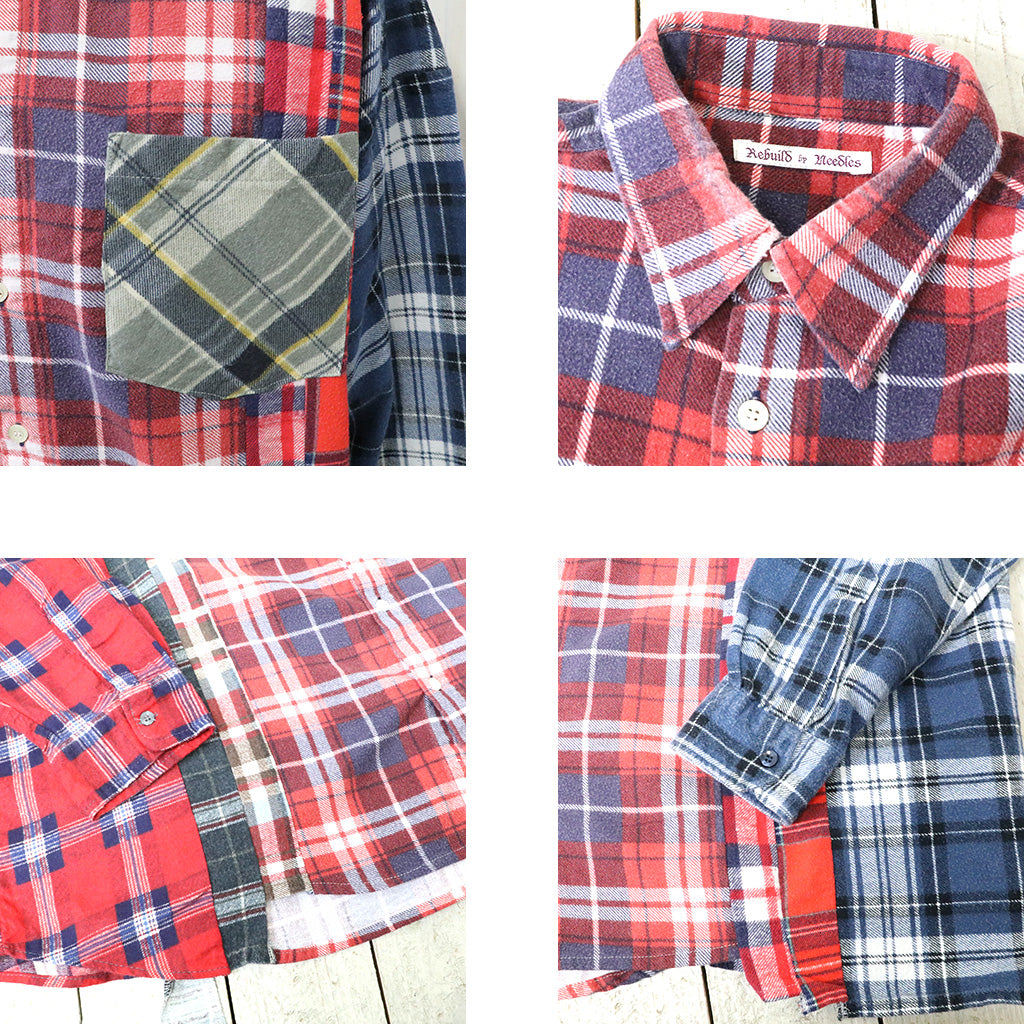 Rebuild by Needles『Flannel Shirt->7 Cuts Wide Shirt』(Assorted-A)