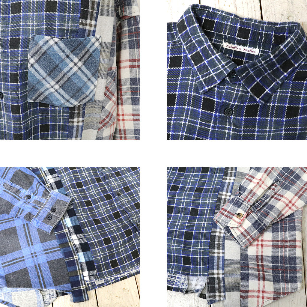 Rebuild by Needles『Flannel Shirt->7 Cuts Wide Shirt』(Assorted-B)