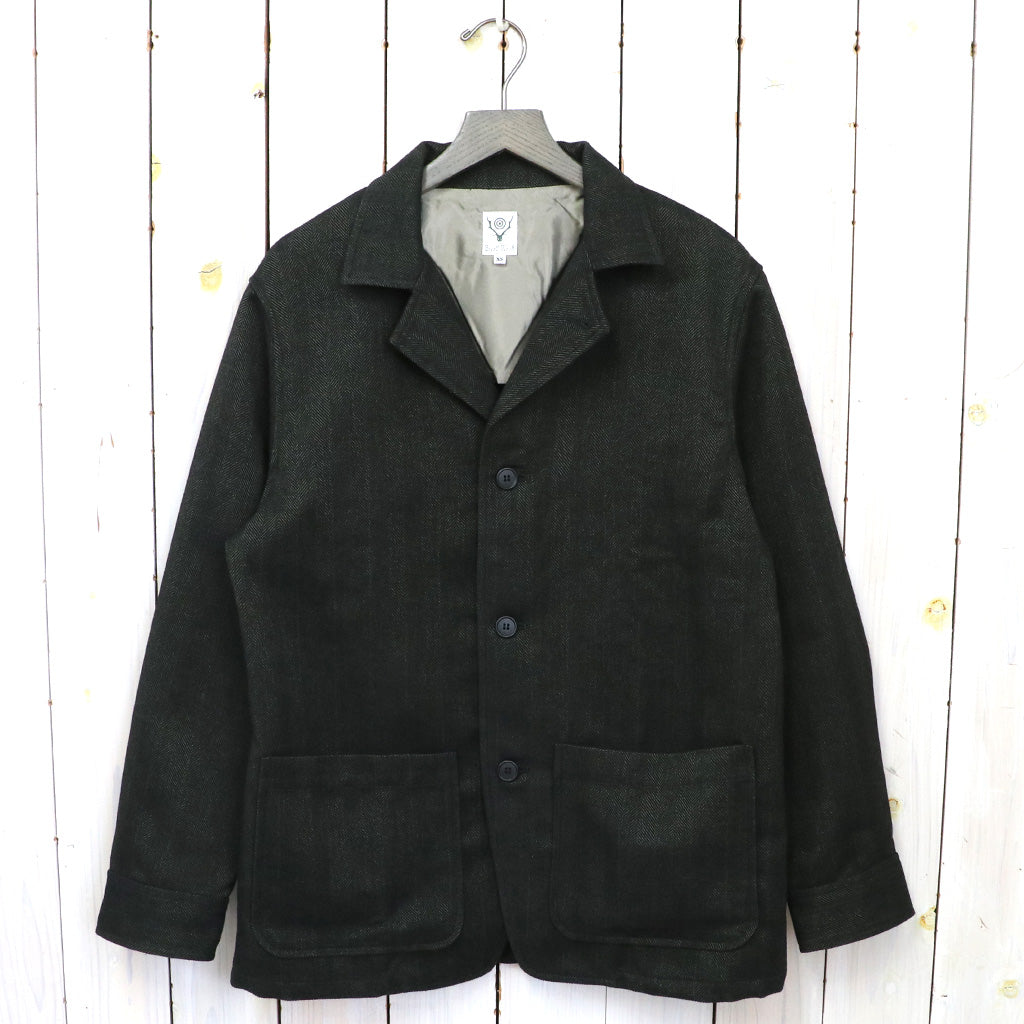 SOUTH2 WEST8『Pen Jacket-Poly Herringbone』(Black)