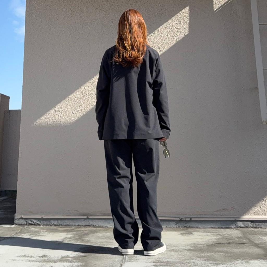 Needles : Tucked Side Tab Trouser-Poly Cloth (Black)