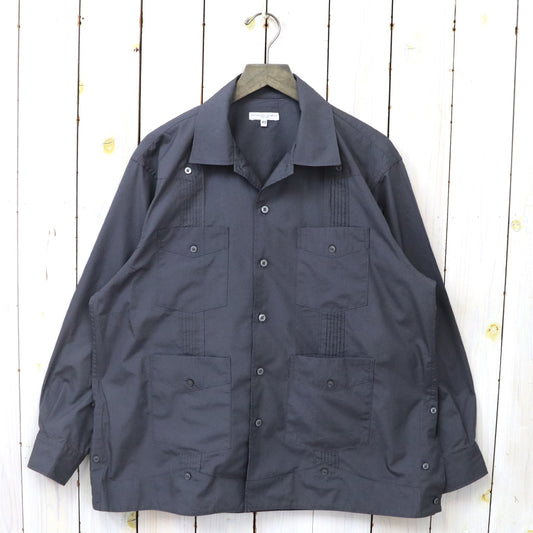 ENGINEERED GARMENTS : Guayabera Shirt-100'S 2Ply Broadcloth (Charcoal)