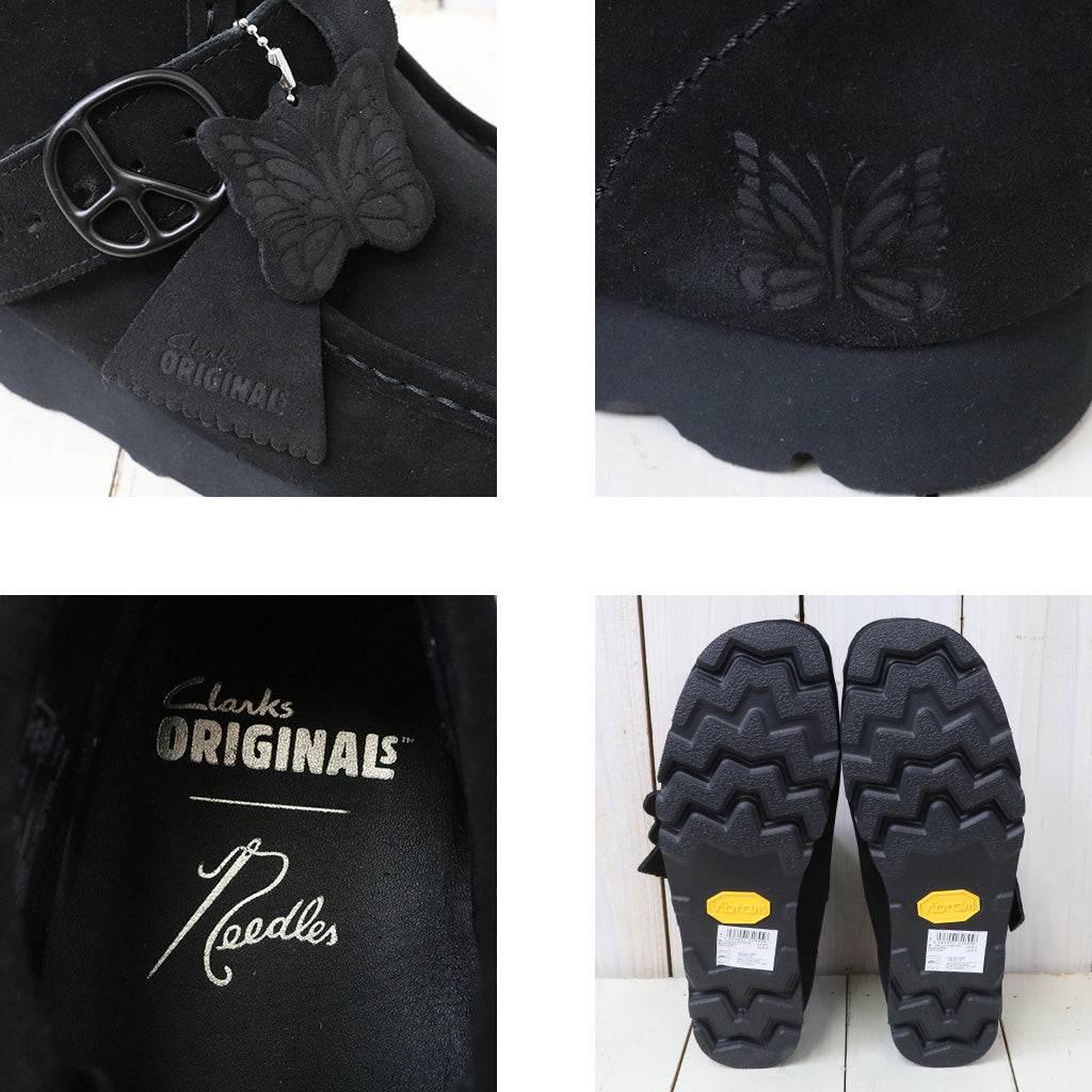 【SALE40%OFF】Needles×Clarks : Wallabee BT -Peace Buckle (Black Suede)