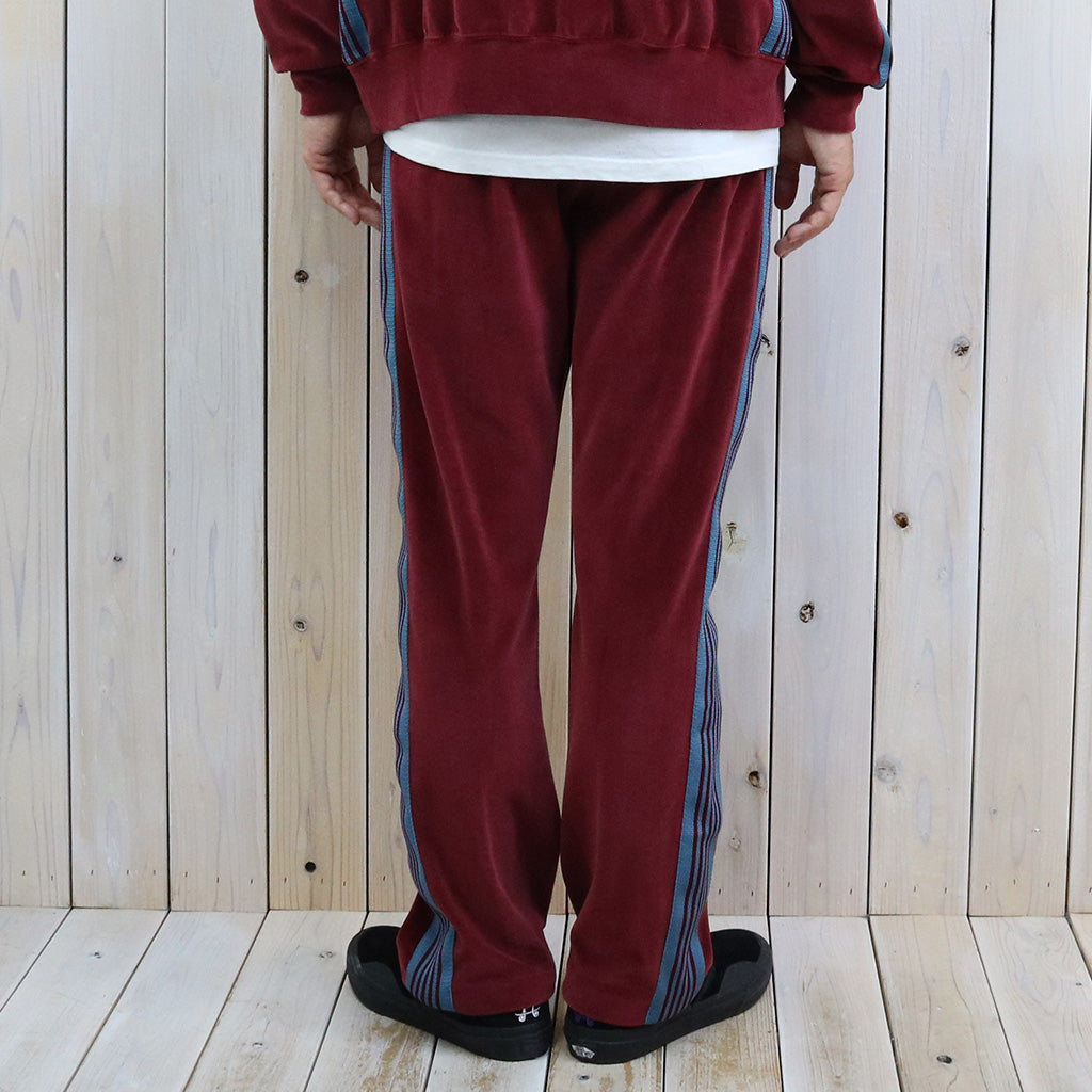 Needles : Narrow Track Pant-C/Pe Velour (Burgundy)