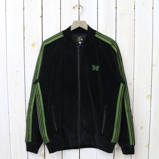 Needles : Rib Collar Track Jacket-C/PE Velour (Black)