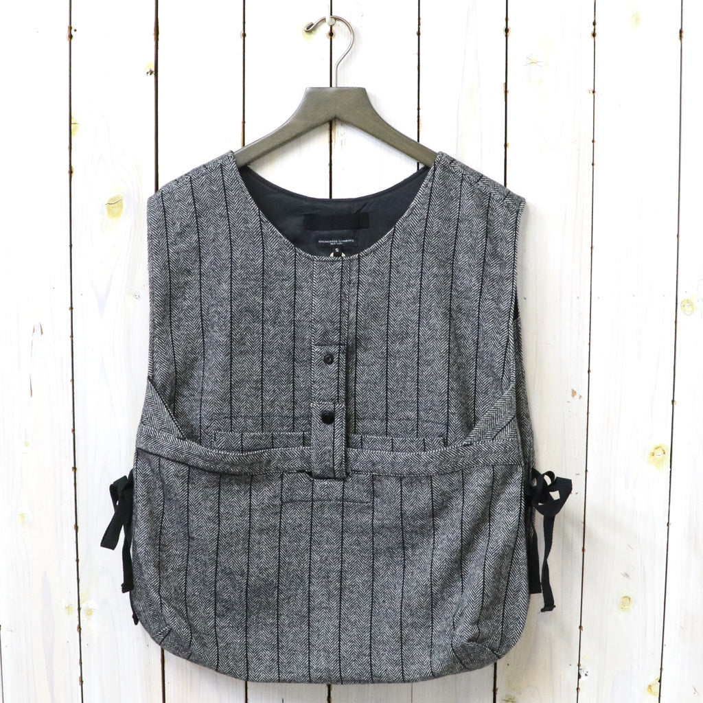 ENGINEERED GARMENTS : Newsboy Vest-Wool Striped HB (Dk.Grey