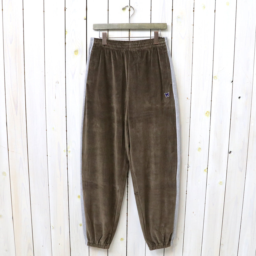 Needles (ニードルズ) : Side Line Sweat Pant-C/PE Velour (Brown