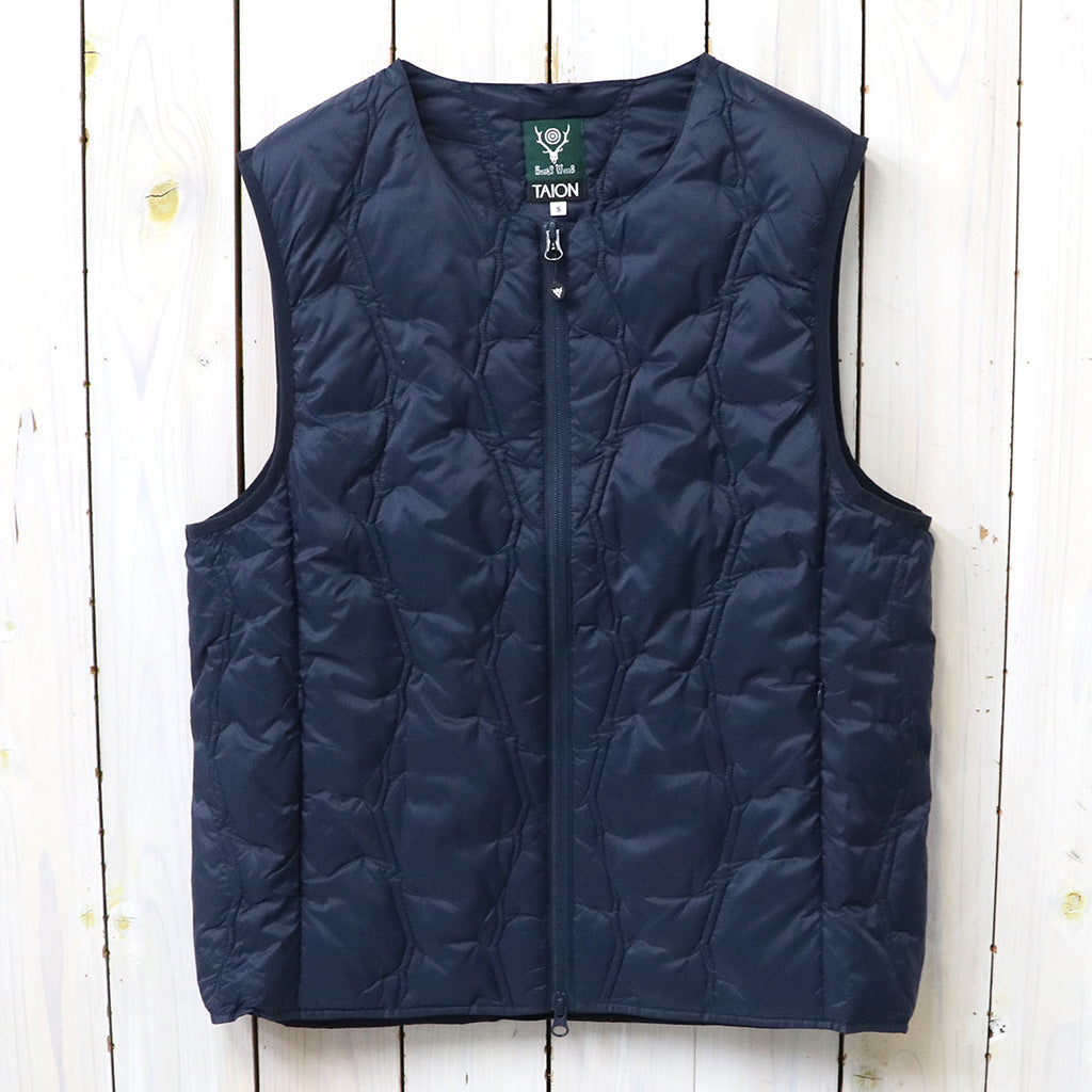 SOUTH2 WEST8xTAION (サウス2 ウェスト8) : Inner Down Vest (Navy