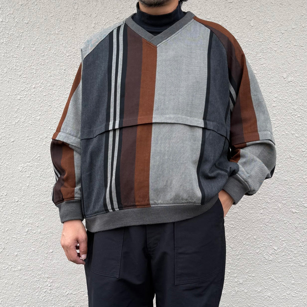 ENGINEERED GARMENTS : Wind Pull-Wide Stripe Worsted Wool