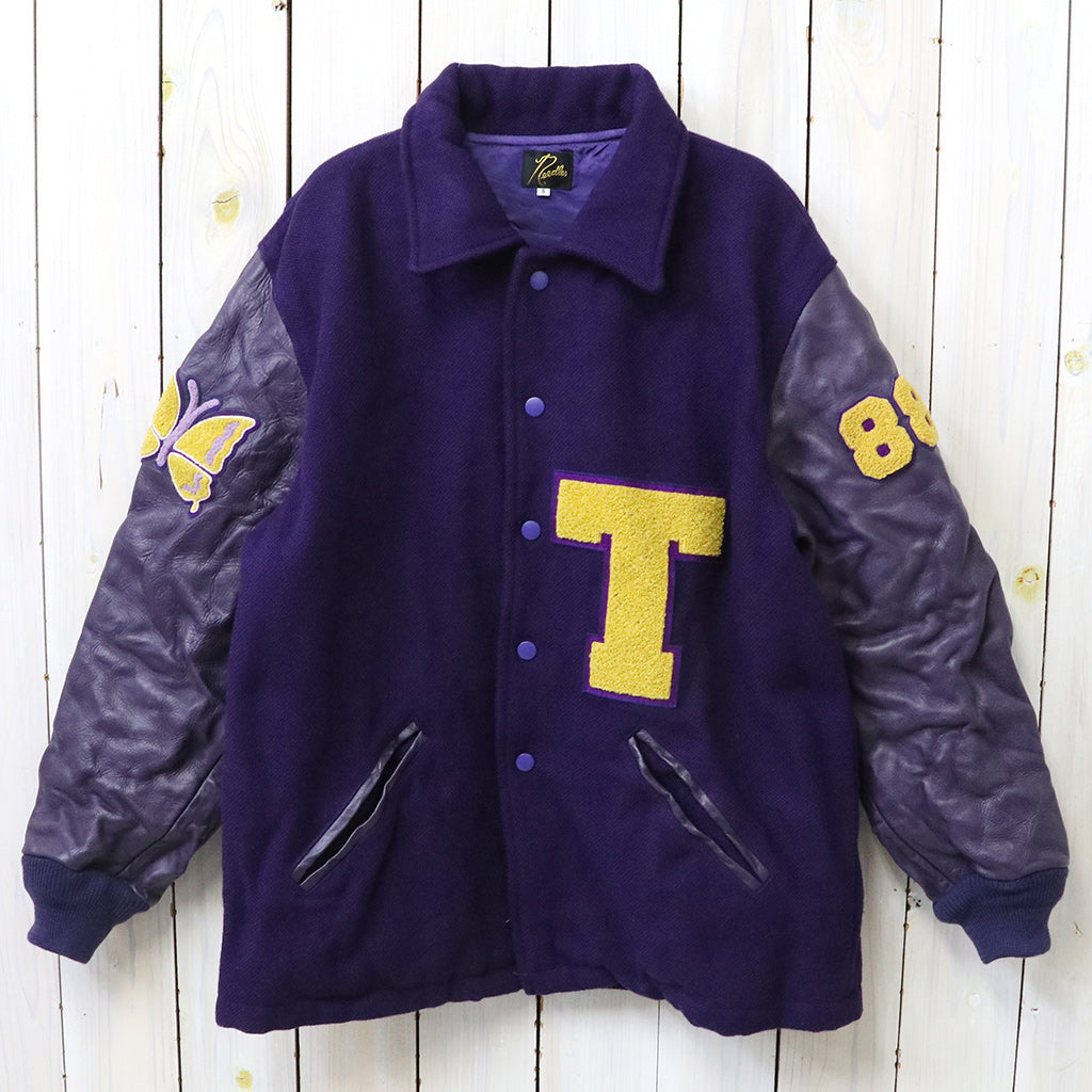 Needles (ニードルズ) : Lettered Coat-Wool Melton (Purple) – Reggieshop