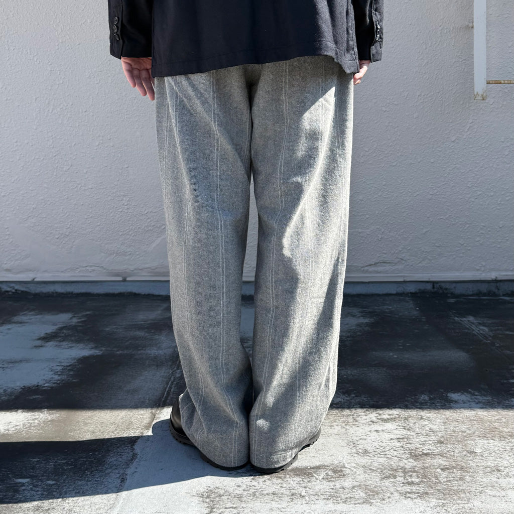 ENGINEERED GARMENTS : Officer Pant-Wool Striped HB (Lt.Grey)