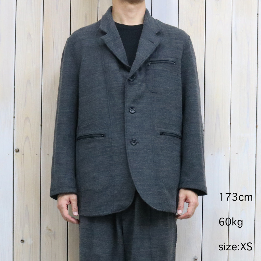 【SALE50%OFF】ENGINEERED GARMENTS : Knit Leisure Jacket-Tri Blend Jersey Knit (Charcoal)