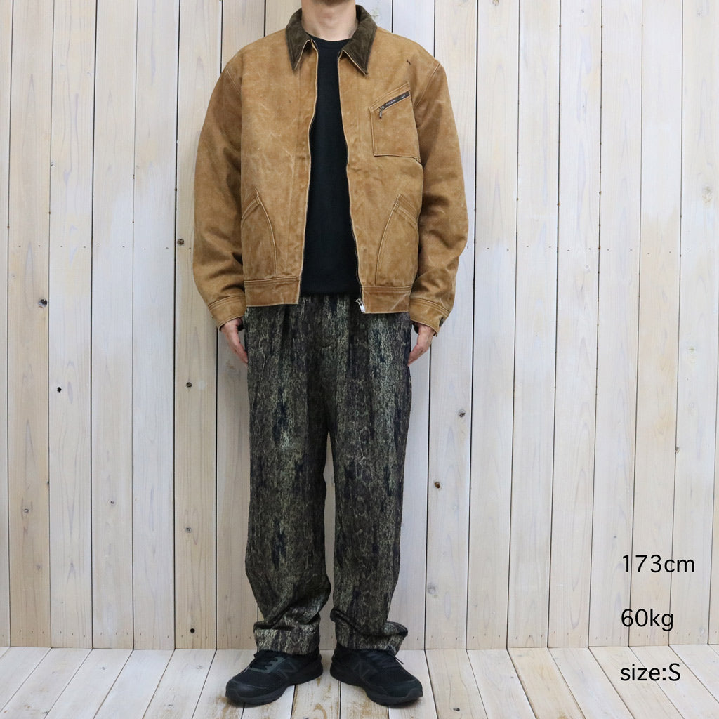 Needles : Zipped Work Jacket-Duck Canvas/Kakishibu Paint (Dk.Brown)