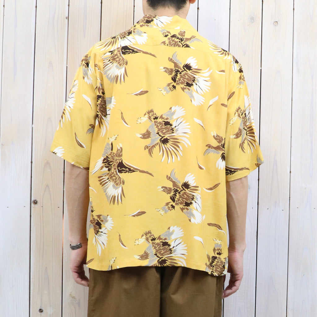 【SALE30%OFF】SOUTH2 WEST8 : S/S Open Collar Shirt-Eagle (Yellow)