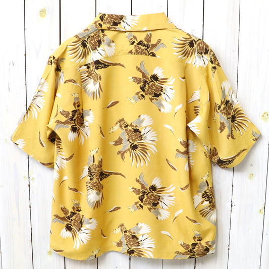SOUTH2 WEST8 : S/S Open Collar Shirt-Eagle (Yellow)