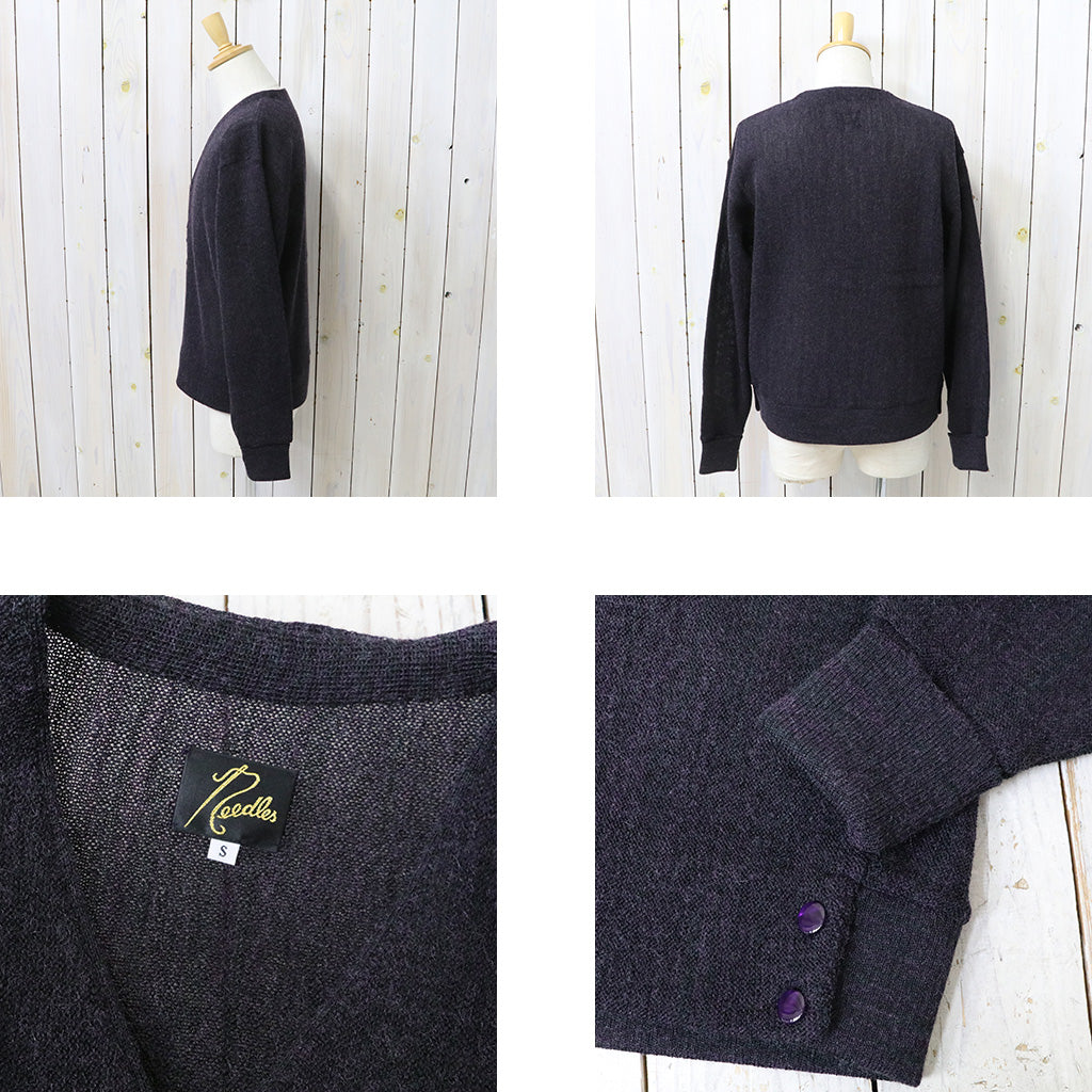 Needles : Knit Cardigan-Crepe Weave (Purple)