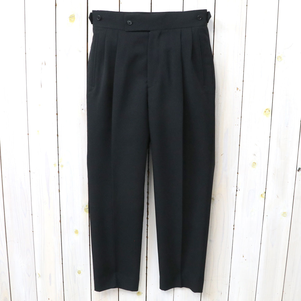 Needles : Side Tab Tucked Trouser-Poly Double Cloth (Black