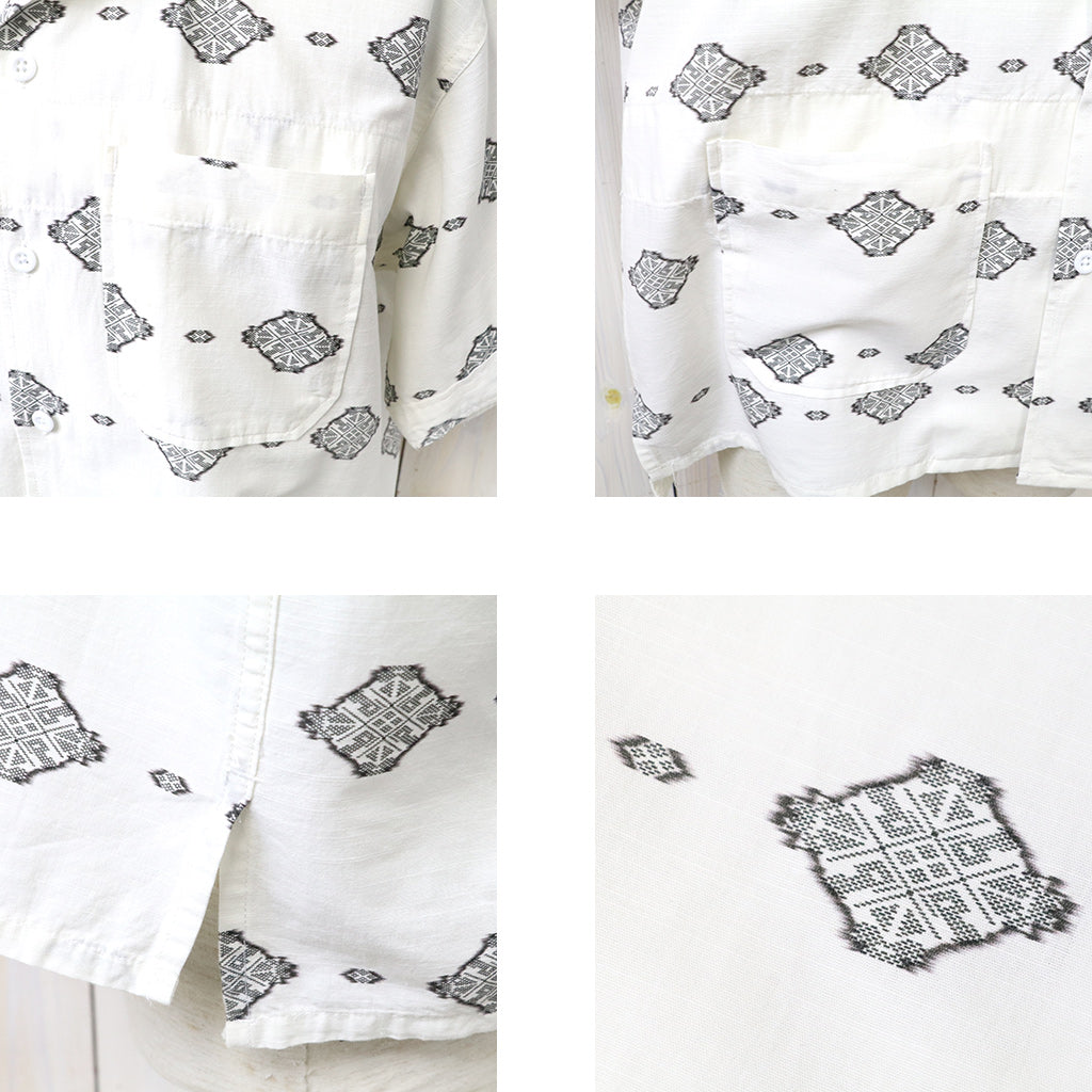 ENGINEERED GARMENTS : Camp Shirt-Cotton Ikat Print