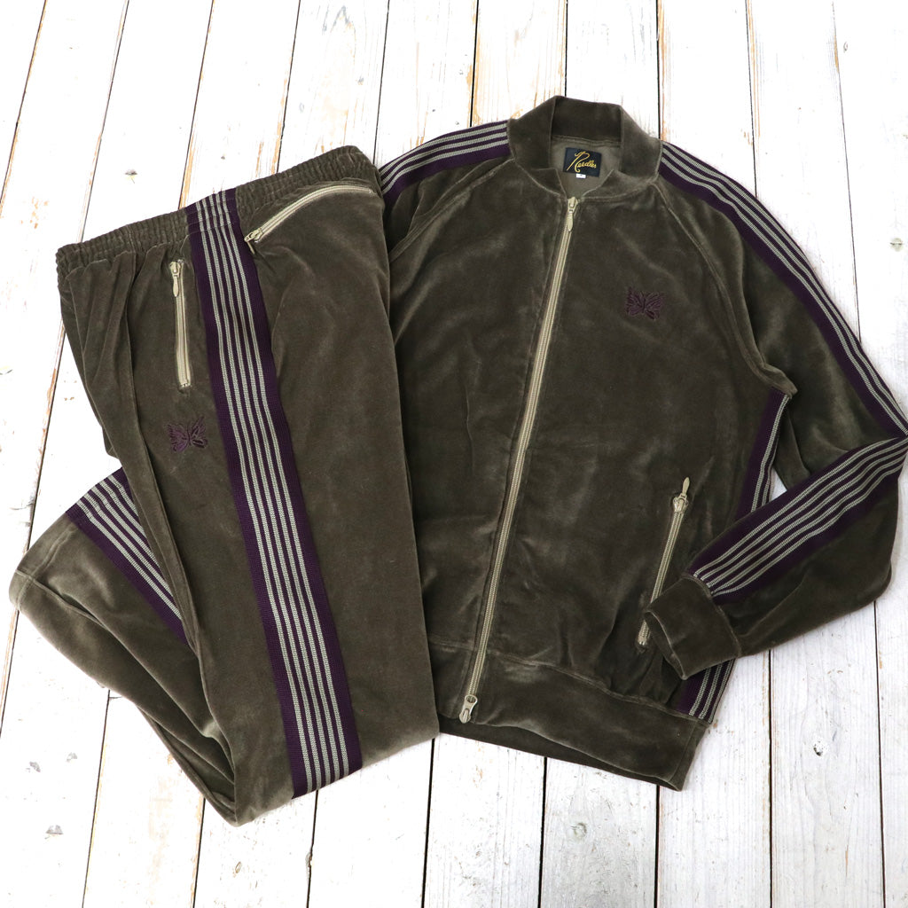 Needles : Narrow Track Pant-C/Pe Velour (Taupe)