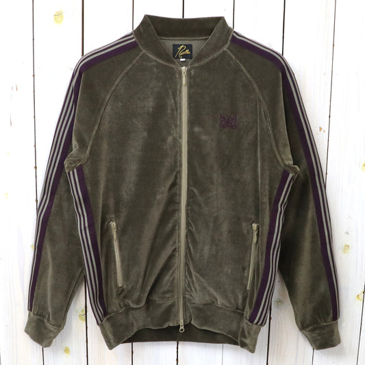 Needles : Rib Collar Track Jacket-C/PE Velour (Taupe)
