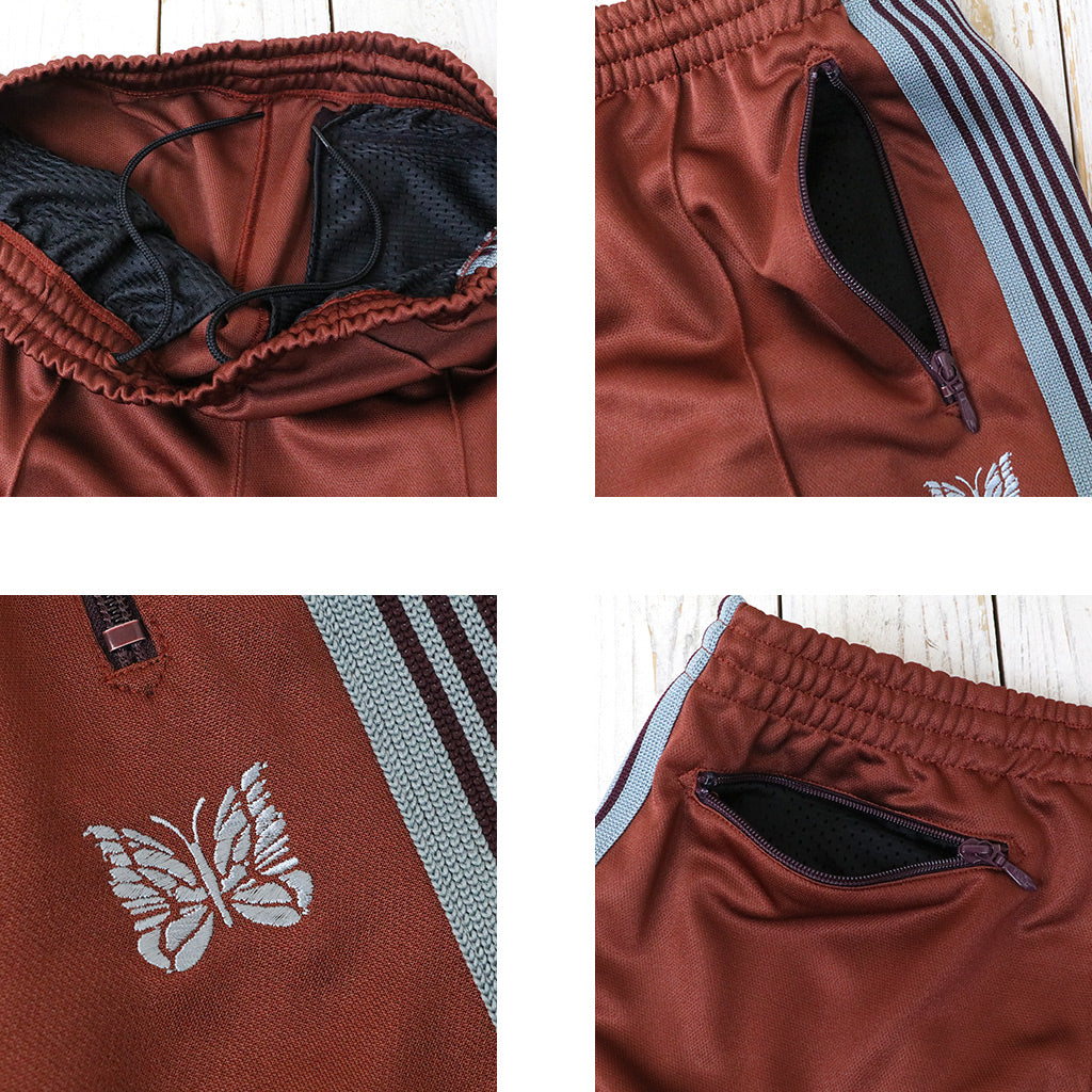 Needles : Track Pant-Poly Smooth (Rust)