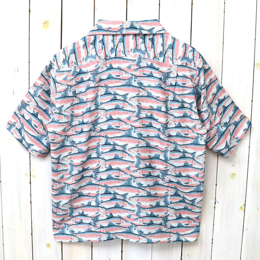 SOUTH2 WEST8 : S/S Open Collar Shirt-Trout (Blue)
