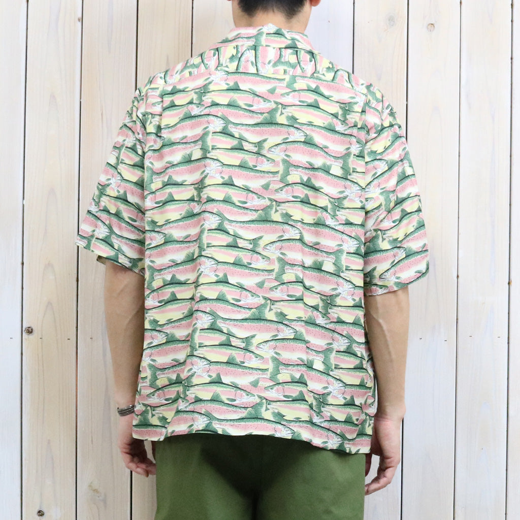 【SALE30%OFF】SOUTH2 WEST8 : S/S Open Collar Shirt-Trout (Yellow)