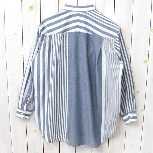 ENGINEERED GARMENTS : Wing Collar Shirt-Stripe Cotton Chambray