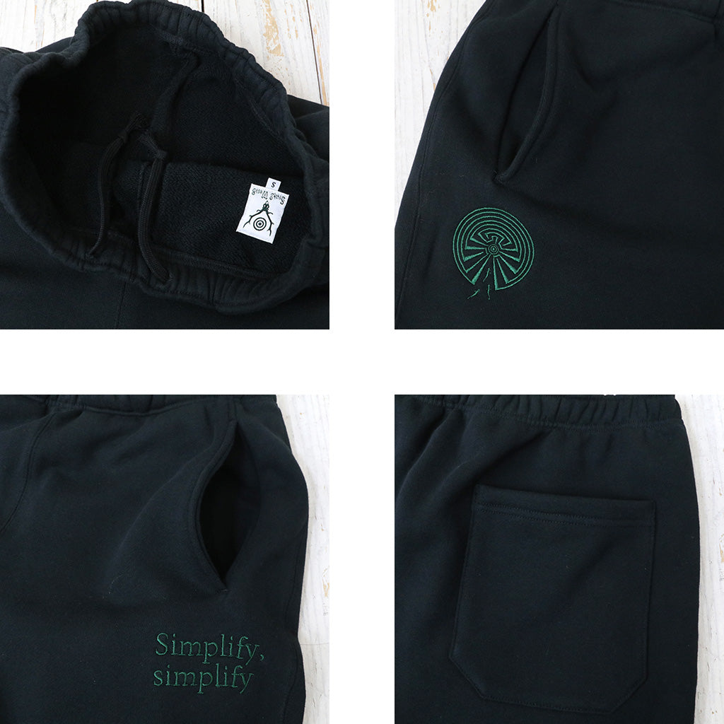 SOUTH2 WEST8 : Emb. String Sweat Short-Cotton French Terry (Black)